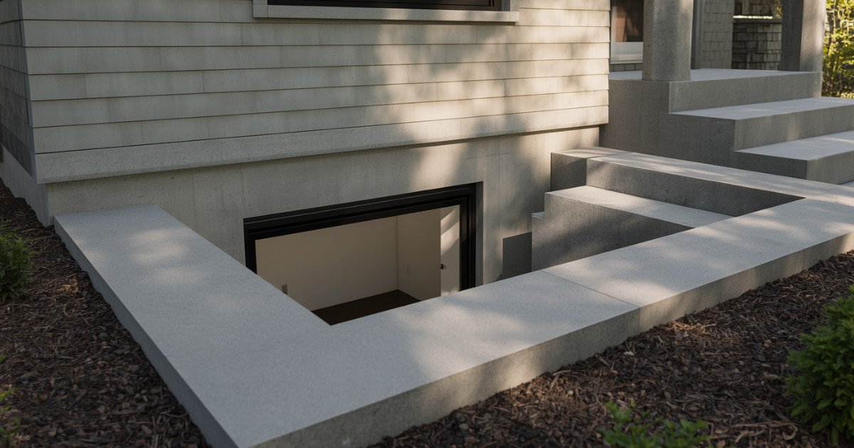 Residential Home Step-Down Egress Well